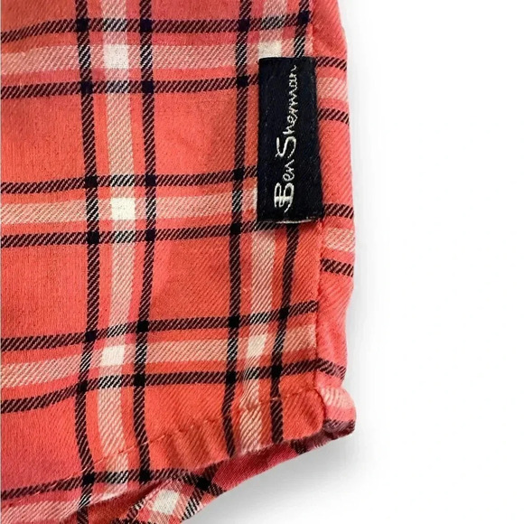 Ben Sherman | Boys Short Sleeve Plaid Button Down (5) - Picture 3 of 5